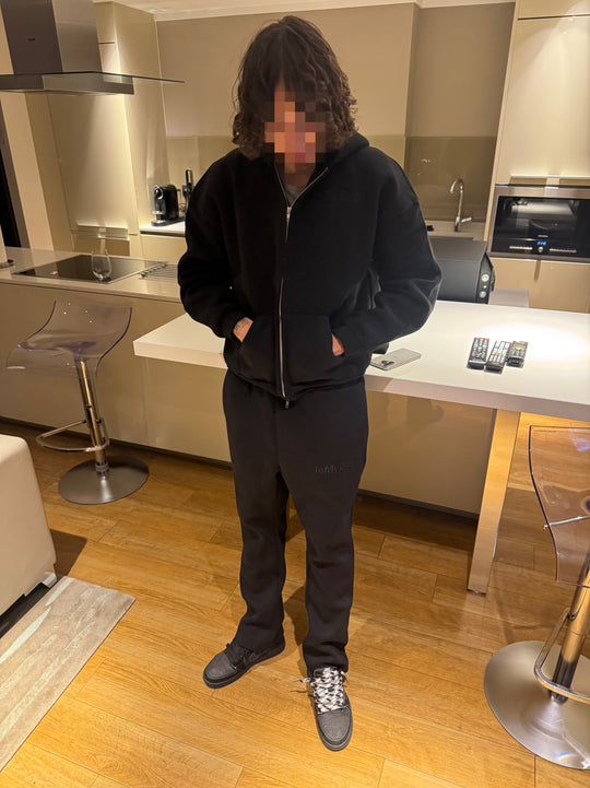IMB Essential Zip Up Hoodie Blacked