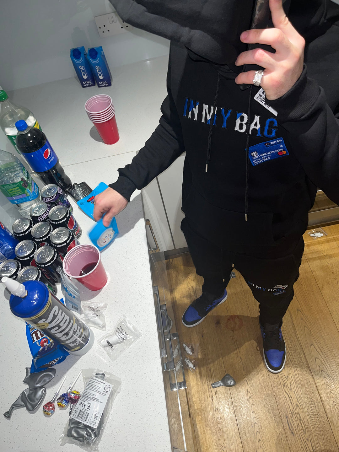 CC’S TRACKSUIT - BLACK/BLUE