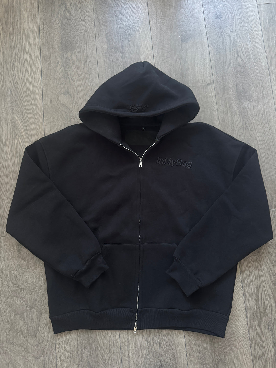 IMB Essential Zip Up Hoodie Blacked