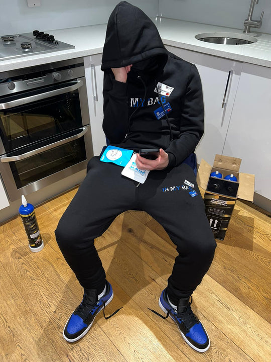 CC’S TRACKSUIT - BLACK/BLUE