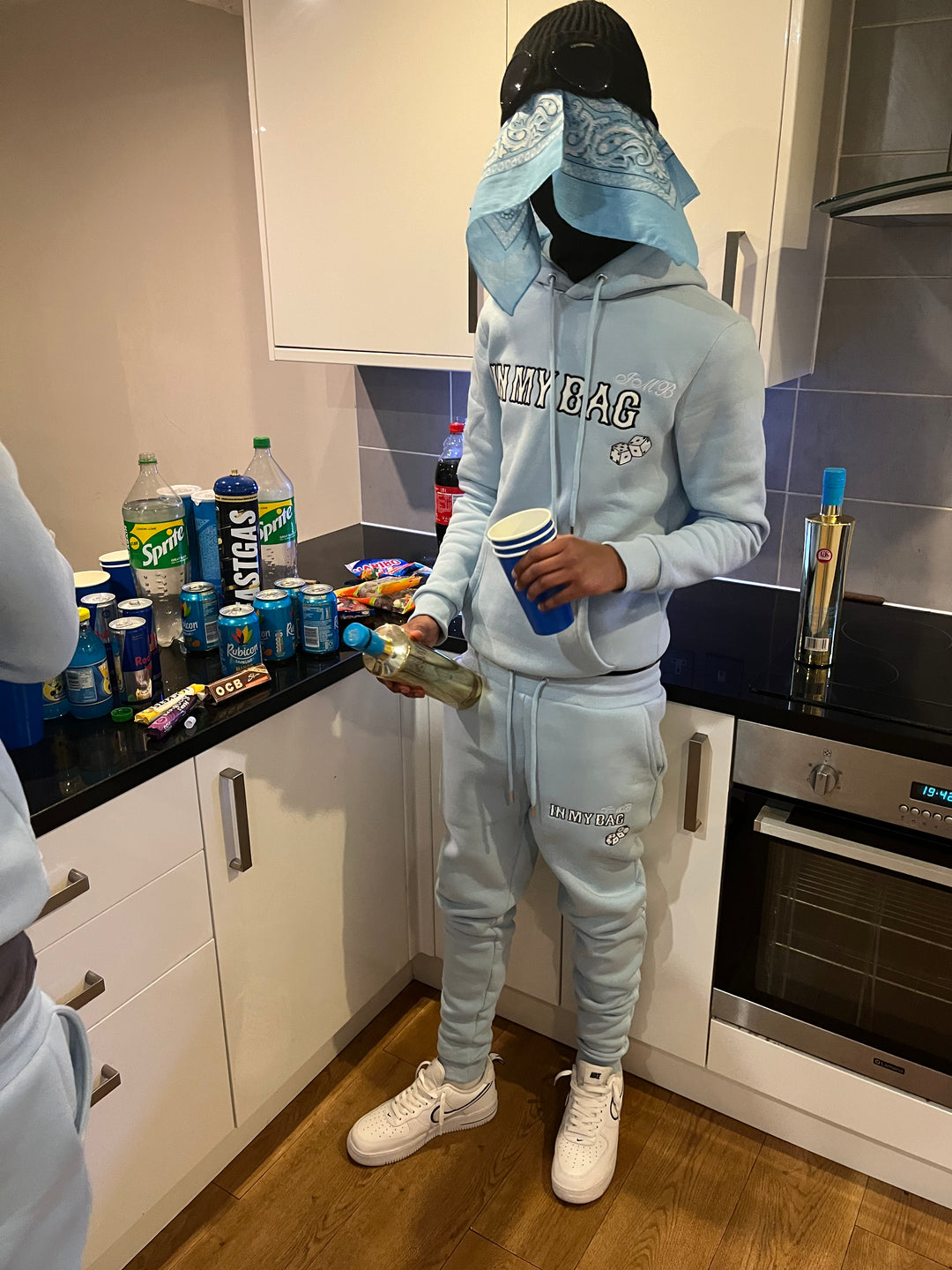 Baby top blue sweatsuit